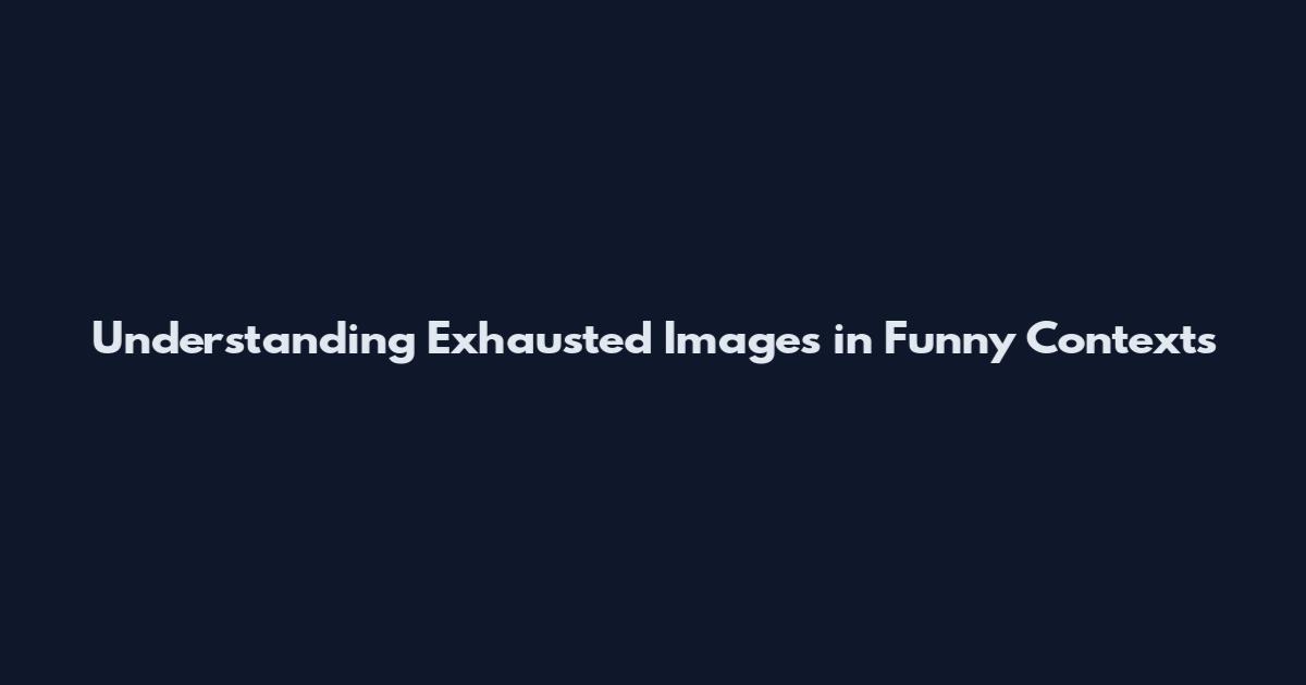 Understanding Exhausted Images in Funny Contexts