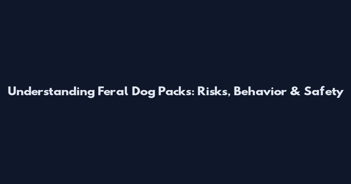 Understanding Feral Dog Packs: Risks, Behavior & Safety