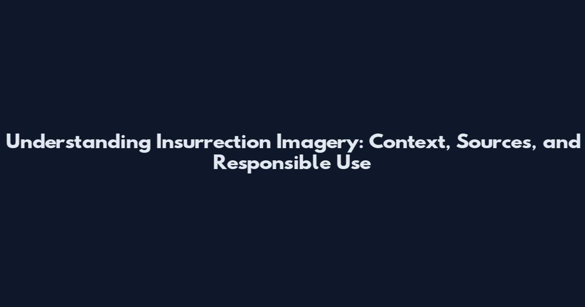 Understanding Insurrection Imagery: Context, Sources, and Responsible Use