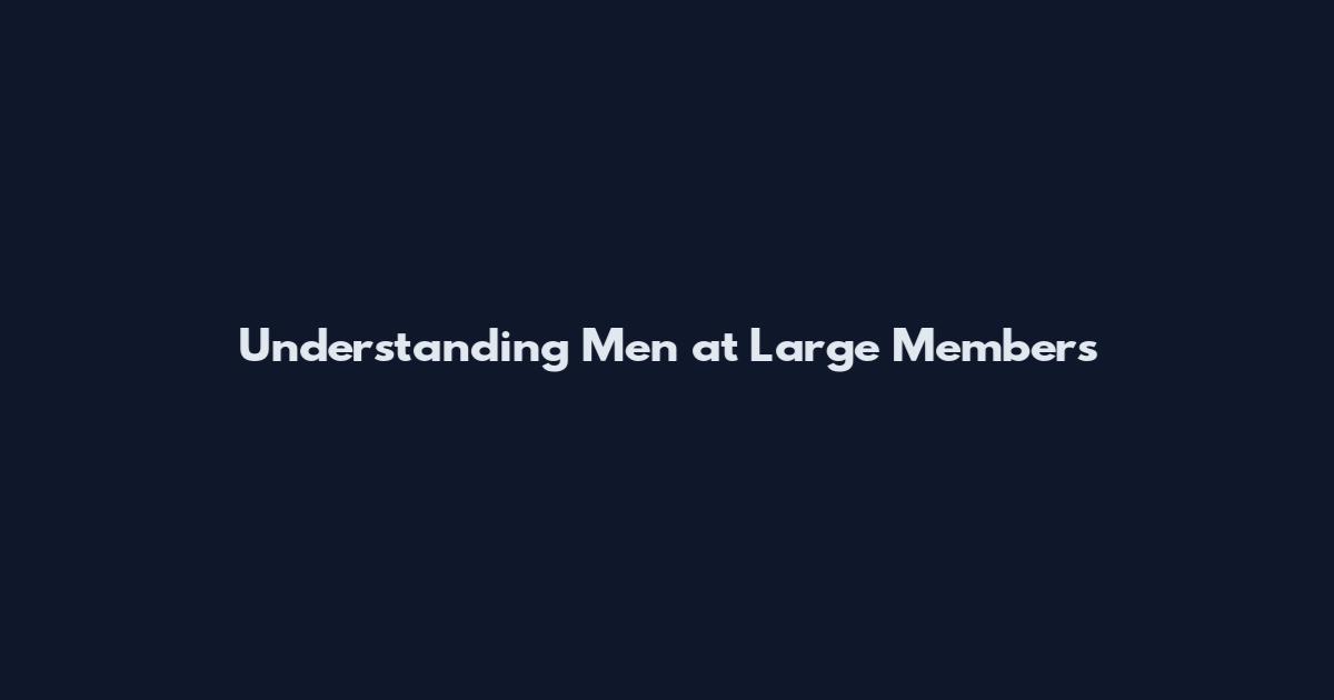 Understanding Men at Large Members