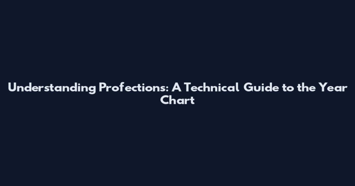 Understanding Profections: A Technical Guide to the Year Chart