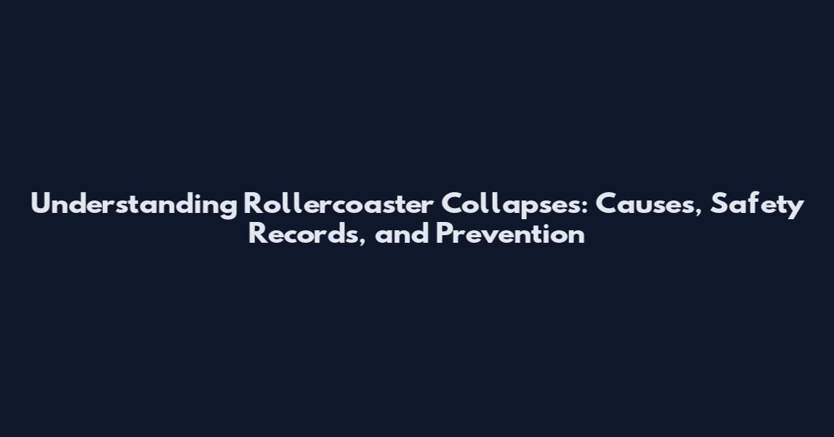 Understanding Rollercoaster Collapses: Causes, Safety Records, and Prevention