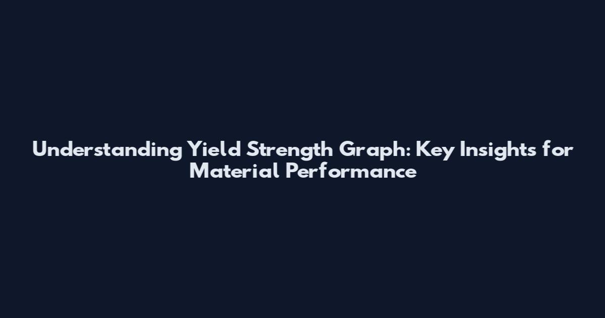 Understanding Yield Strength Graph: Key Insights for Material Performance