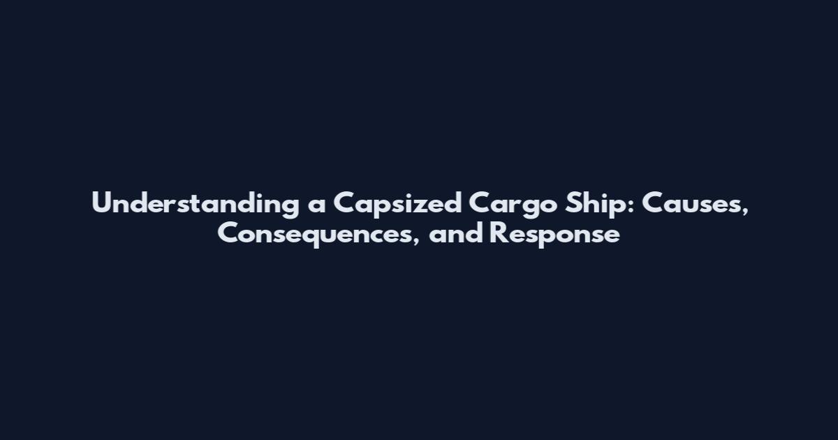 Understanding a Capsized Cargo Ship: Causes, Consequences, and Response