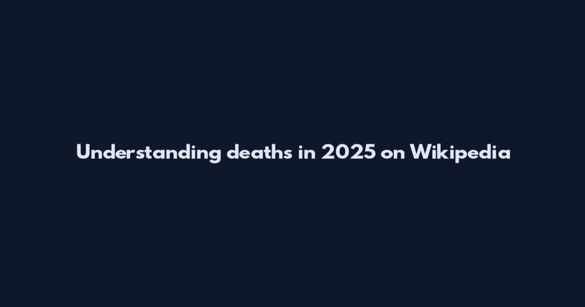 Understanding deaths in 2025 on Wikipedia