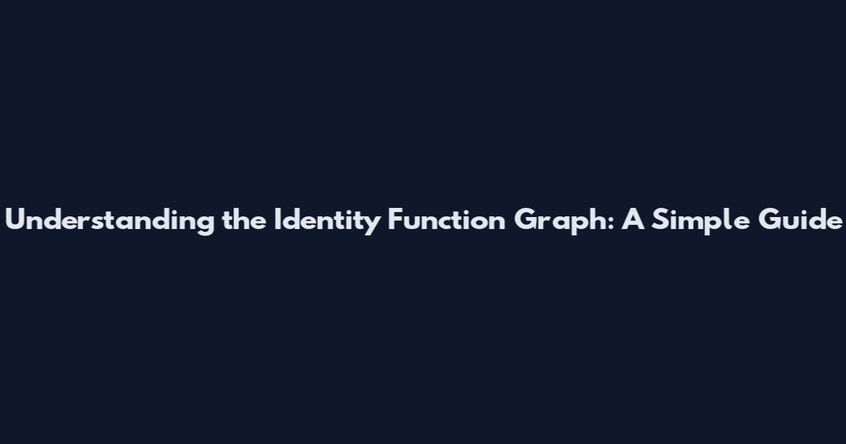 Understanding the Identity Function Graph: A Simple Guide