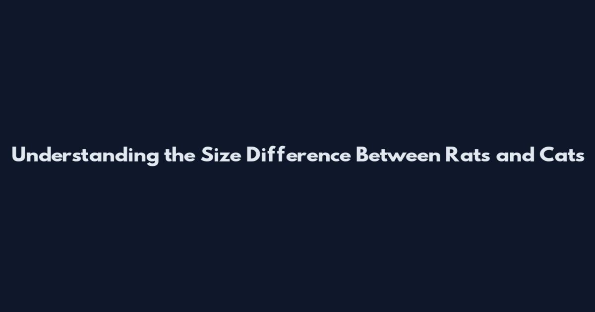 Understanding the Size Difference Between Rats and Cats