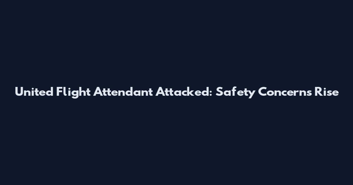 United Flight Attendant Attacked: Safety Concerns Rise