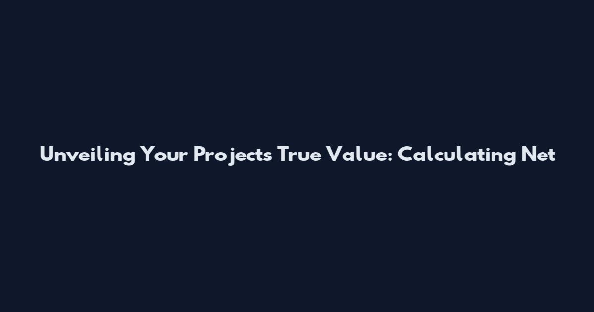 Unveiling Your Project's True Value: Calculating Net