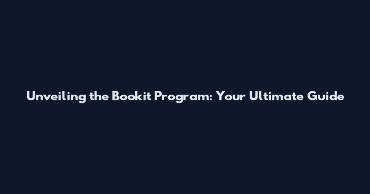 Unveiling the Bookit Program: Your Ultimate Guide