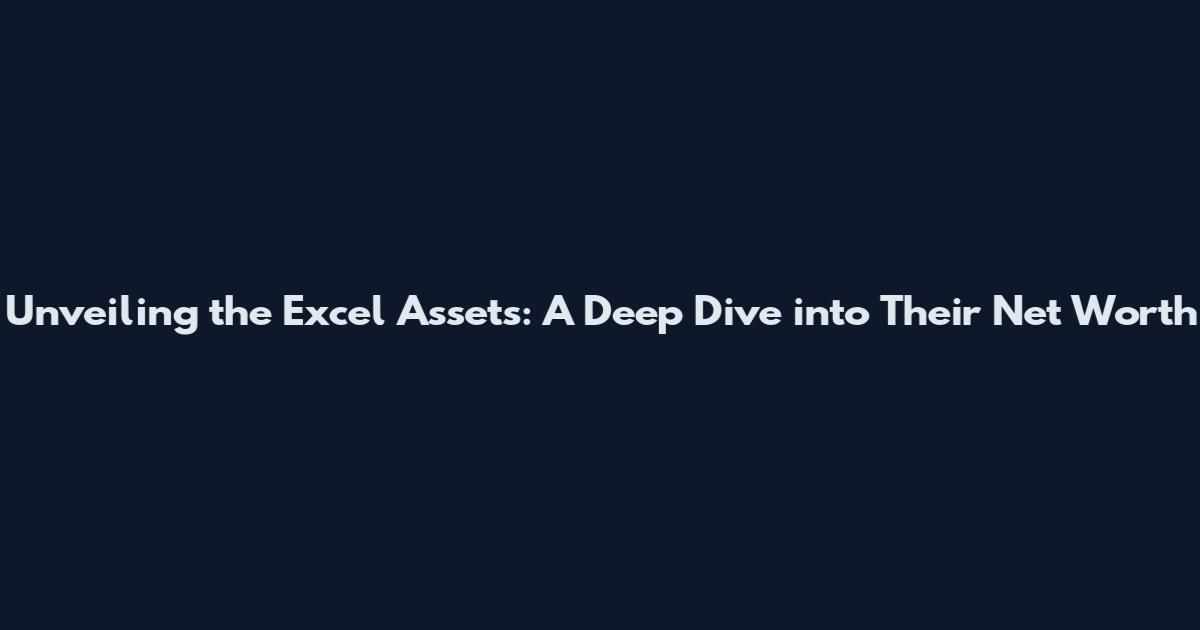 Unveiling the Excel Assets: A Deep Dive into Their Net Worth