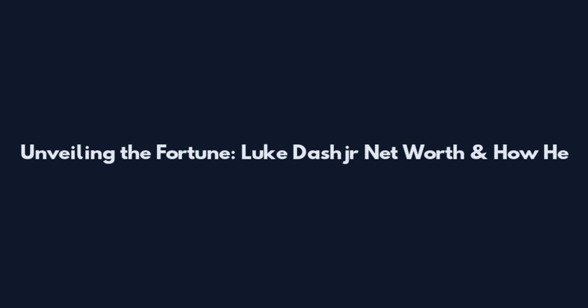 Unveiling the Fortune: Luke Dashjr Net Worth & How He