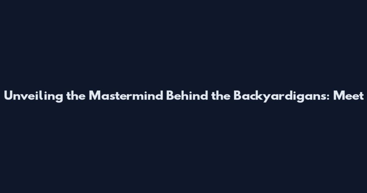 Unveiling the Mastermind Behind the Backyardigans: Meet