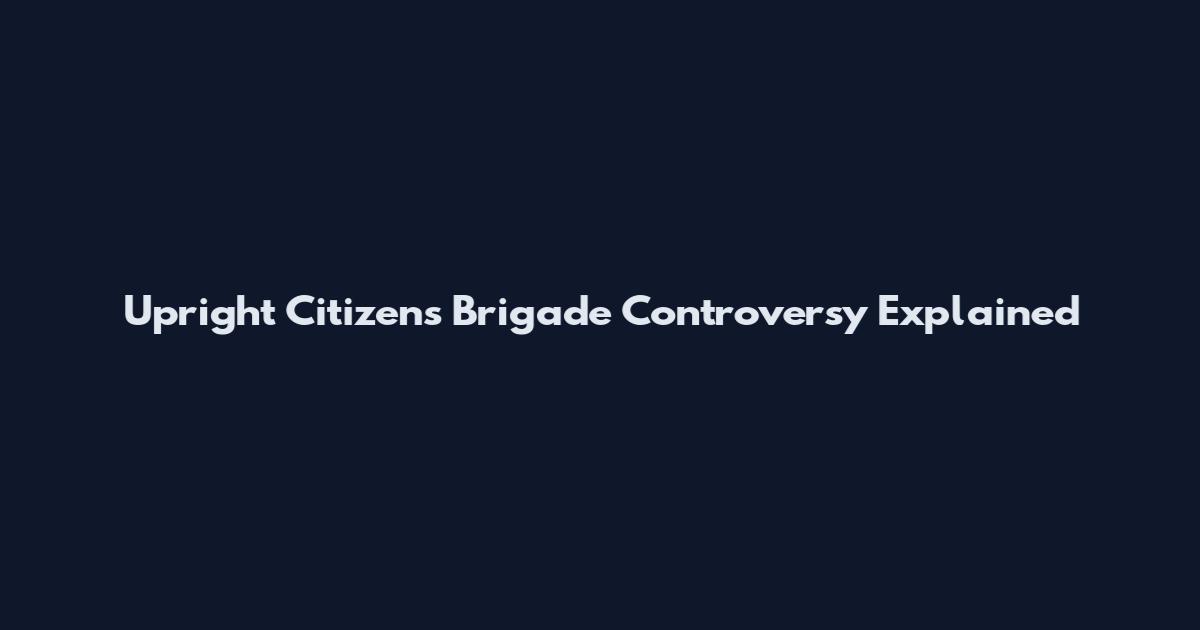 Upright Citizens Brigade Controversy Explained