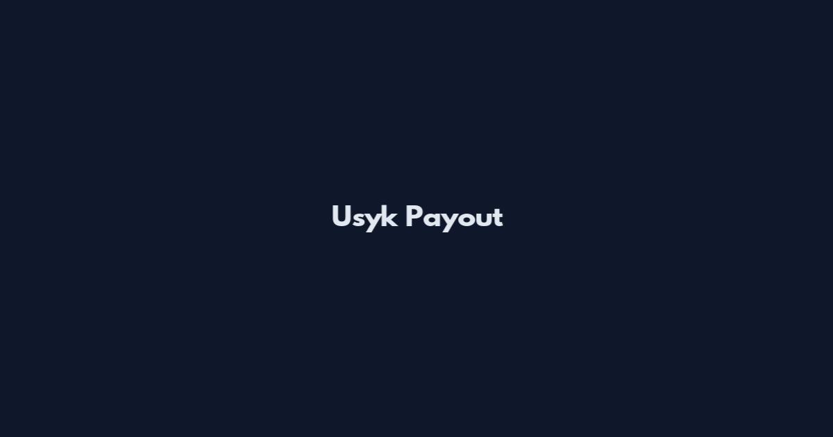 Usyk Payout