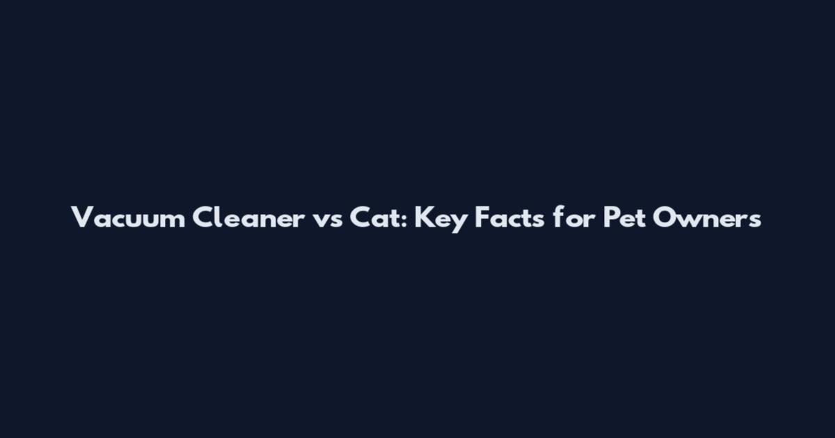 Vacuum Cleaner vs Cat: Key Facts for Pet Owners