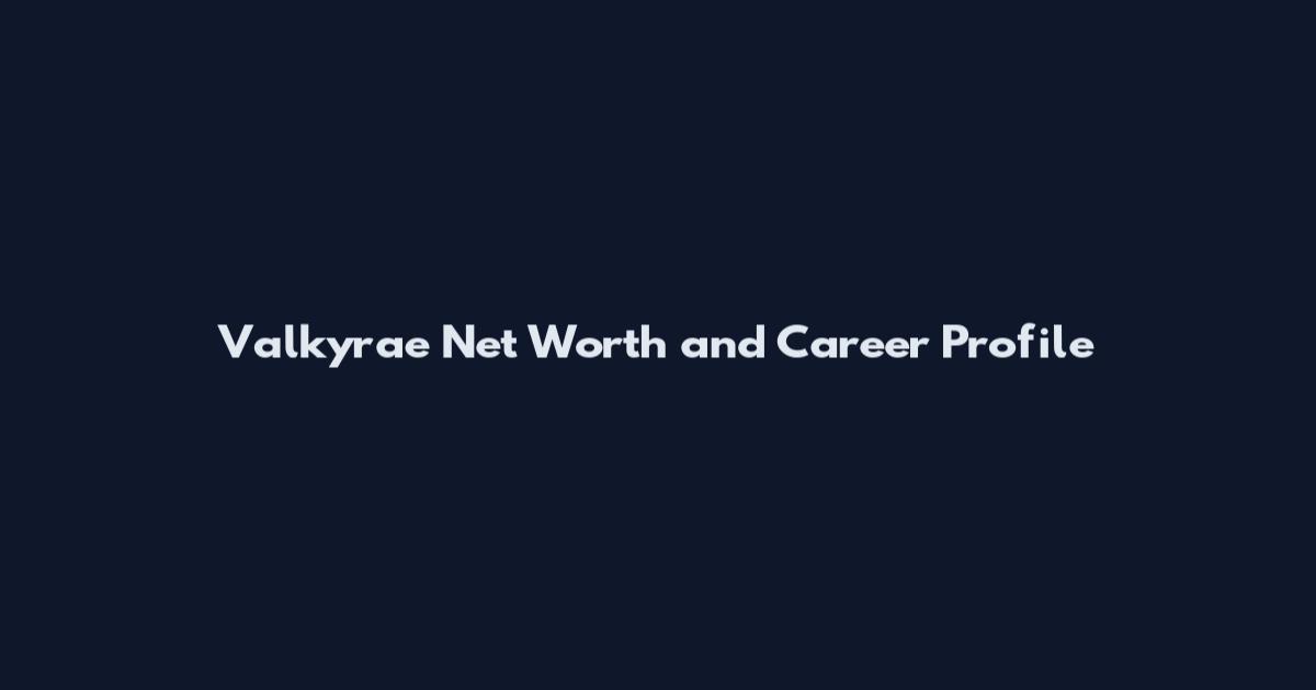 Valkyrae Net Worth and Career Profile