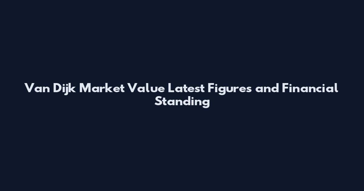 Van Dijk Market Value Latest Figures and Financial Standing