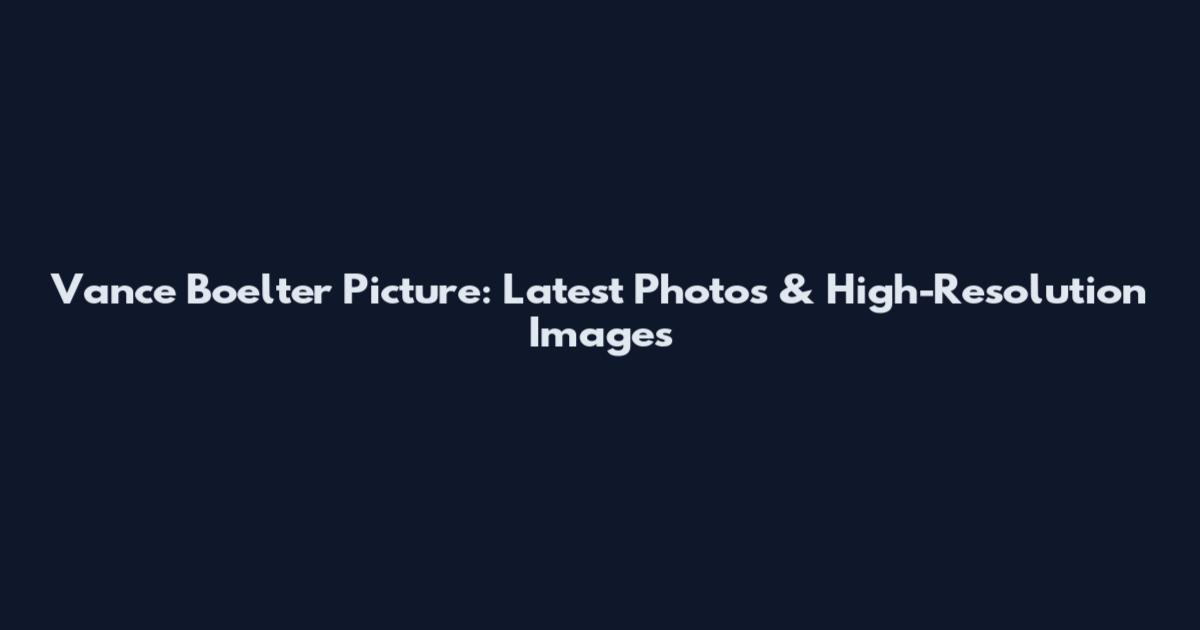 Vance Boelter Picture: Latest Photos & High-Resolution Images
