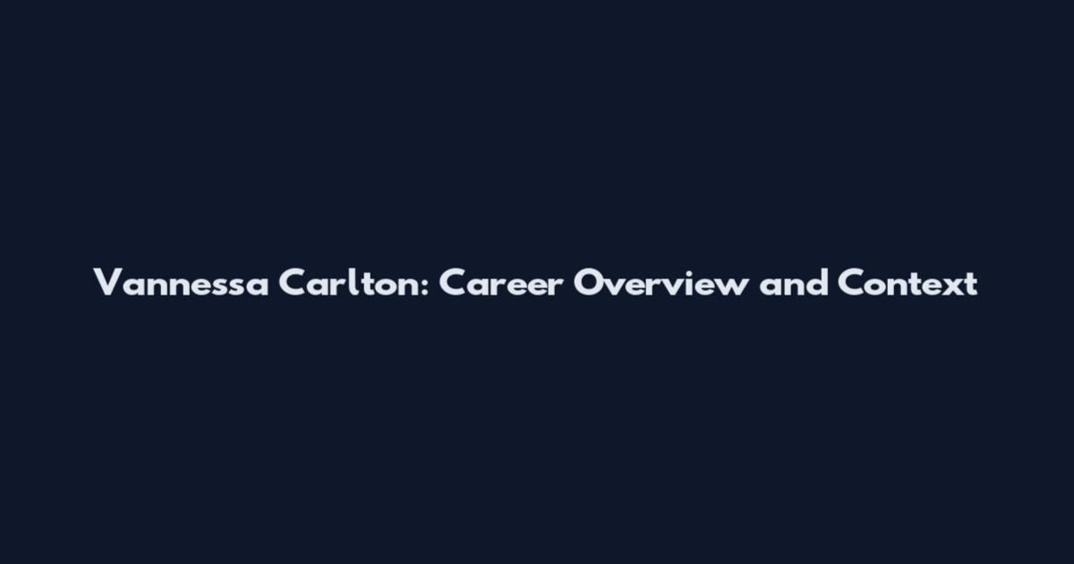 Vannessa Carlton: Career Overview and Context