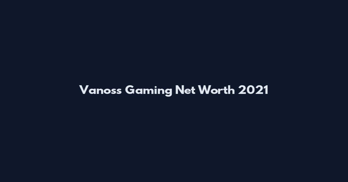 Vanoss Gaming Net Worth 2021