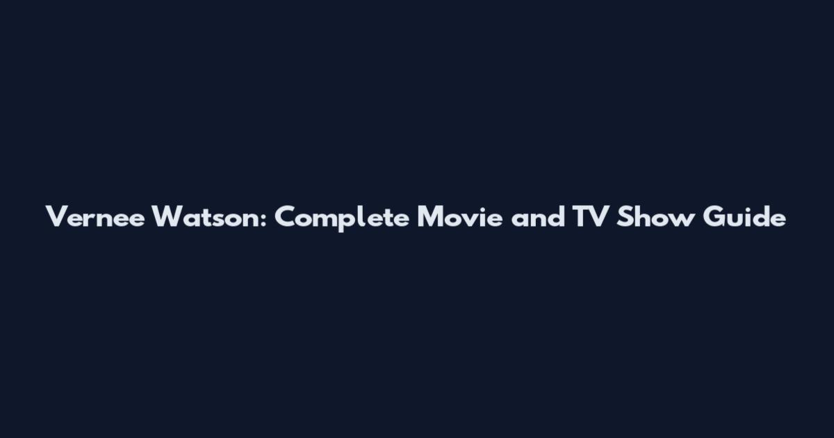 Vernee Watson: Complete Movie and TV Show Guide