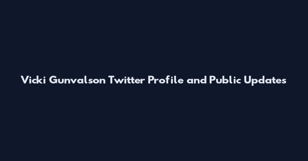 Vicki Gunvalson Twitter Profile and Public Updates