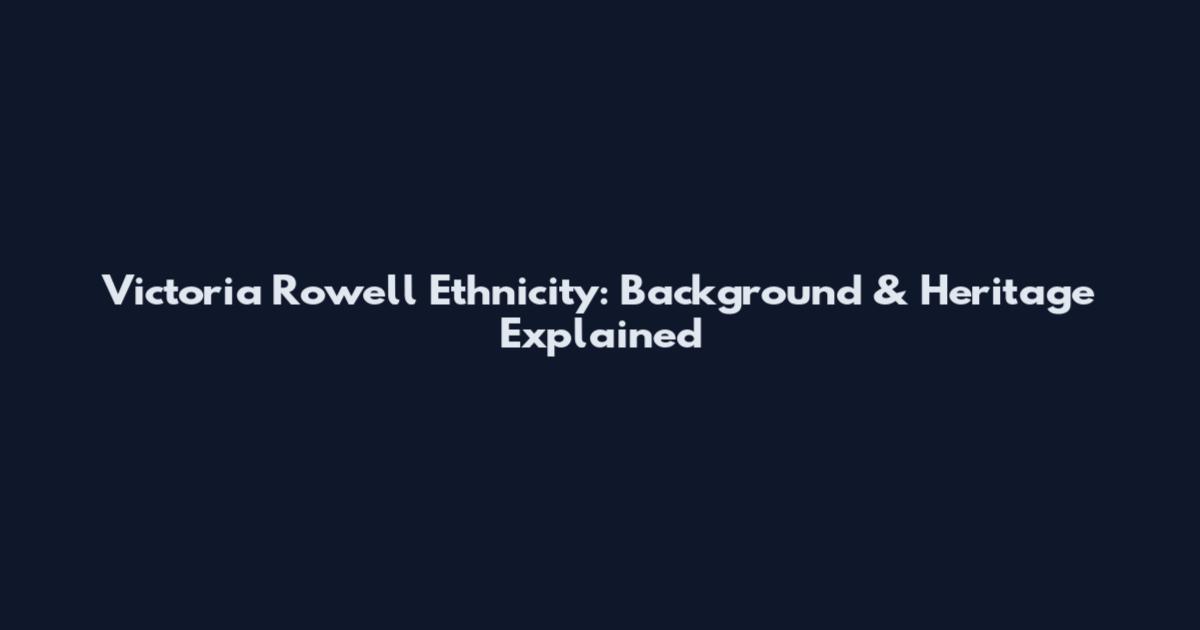 Victoria Rowell Ethnicity: Background & Heritage Explained