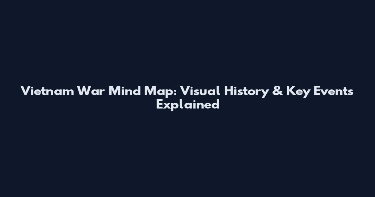 Vietnam War Mind Map: Visual History & Key Events Explained