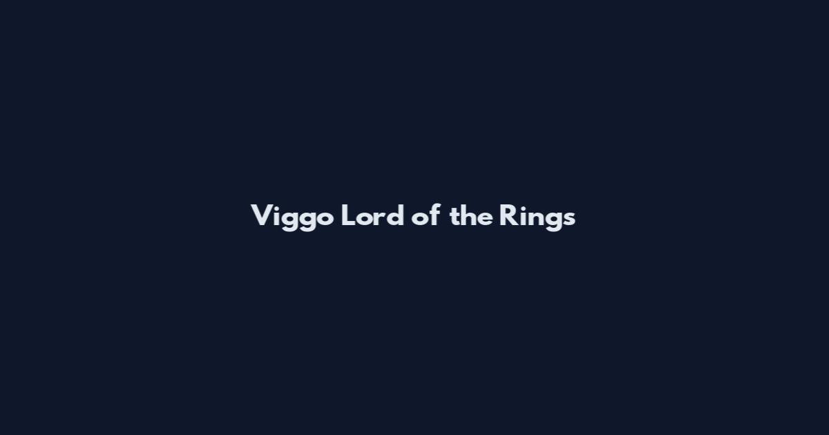 Viggo Lord of the Rings
