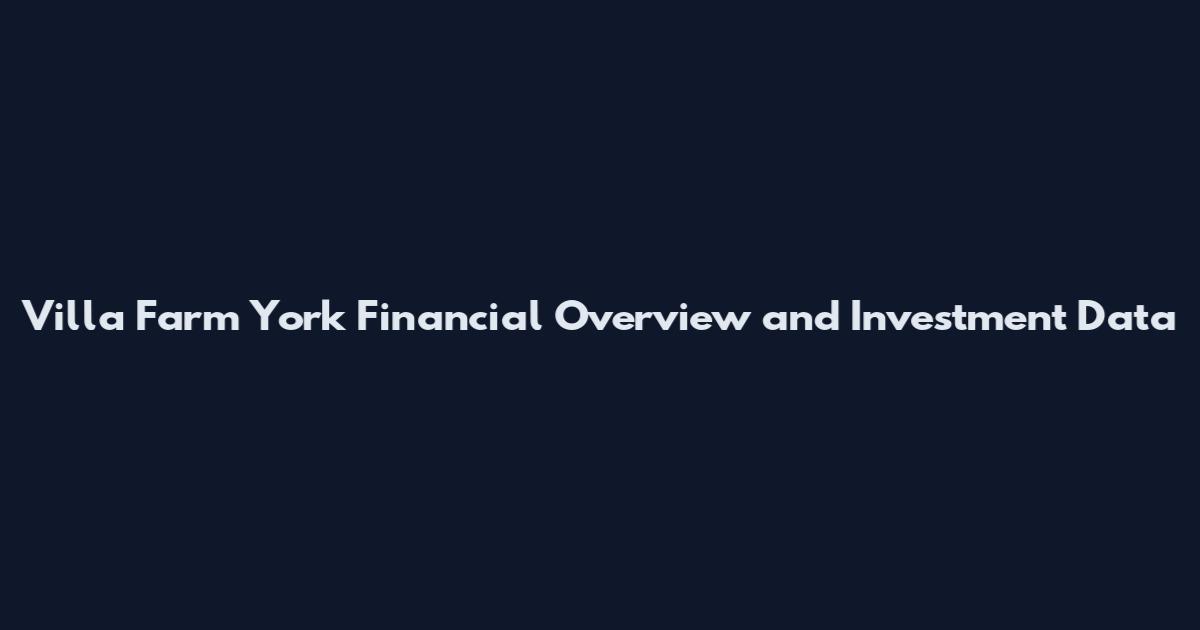 Villa Farm York Financial Overview and Investment Data