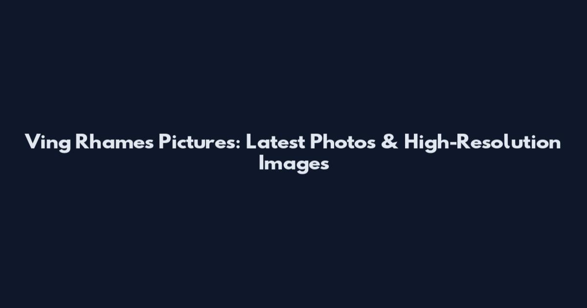 Ving Rhames Pictures: Latest Photos & High-Resolution Images