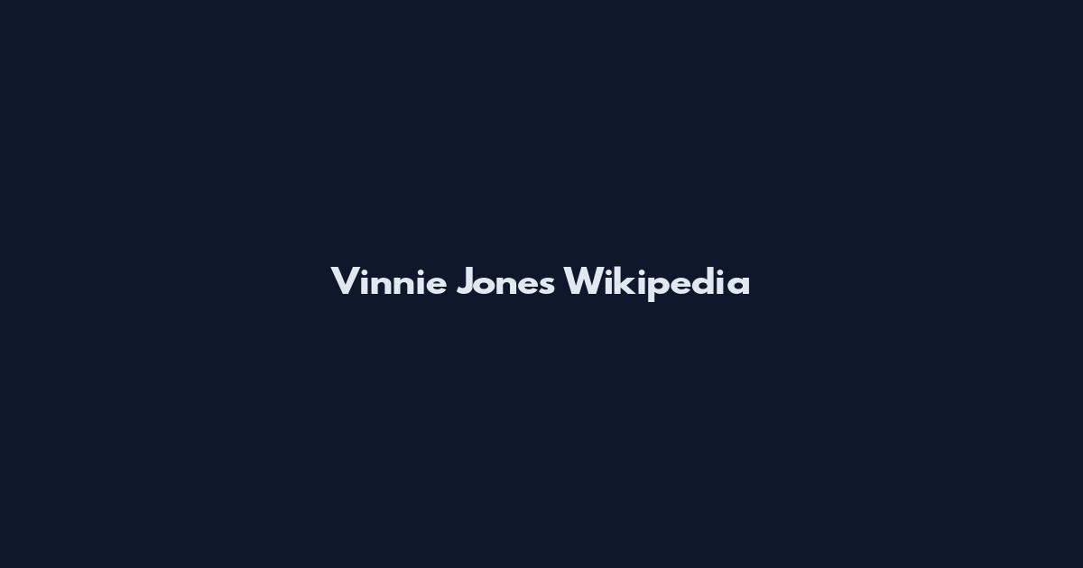 Vinnie Jones Wikipedia