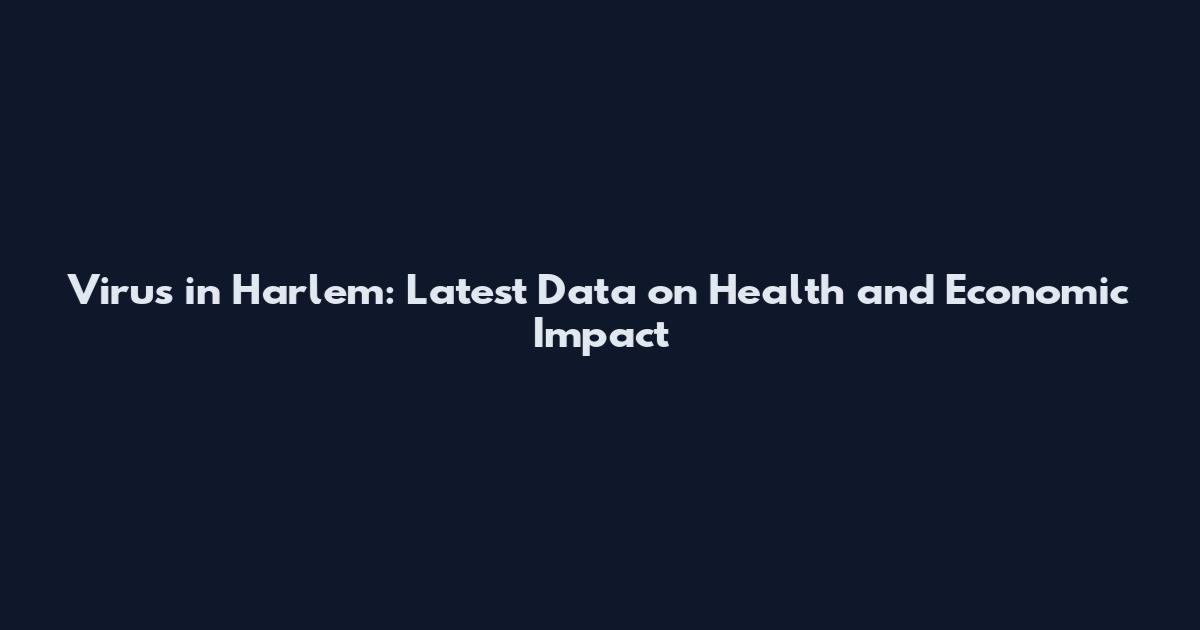 Virus in Harlem: Latest Data on Health and Economic Impact