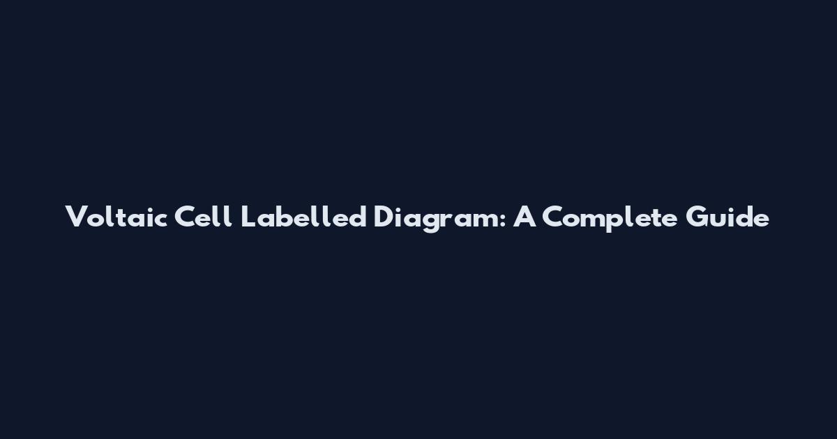 Voltaic Cell Labelled Diagram: A Complete Guide