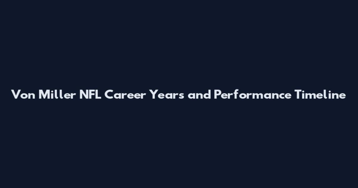 Von Miller NFL Career Years and Performance Timeline