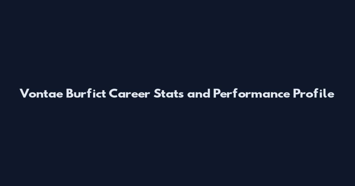 Vontae Burfict Career Stats and Performance Profile