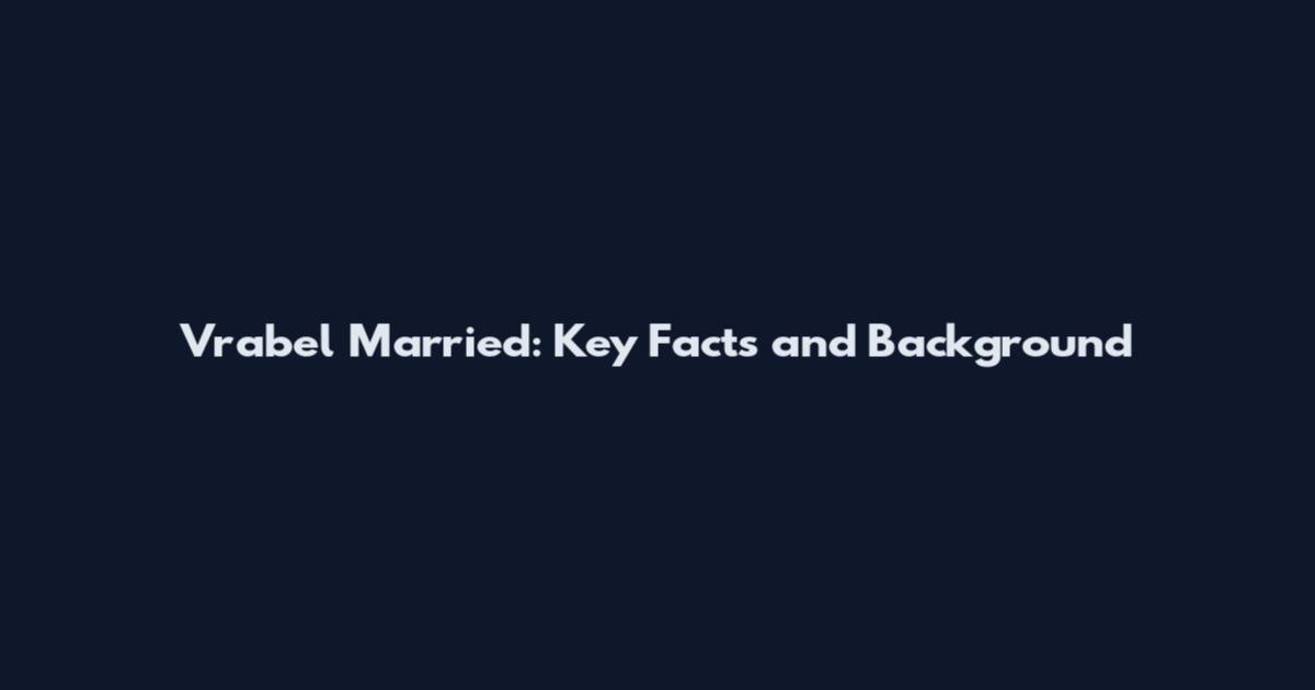 Vrabel Married: Key Facts and Background