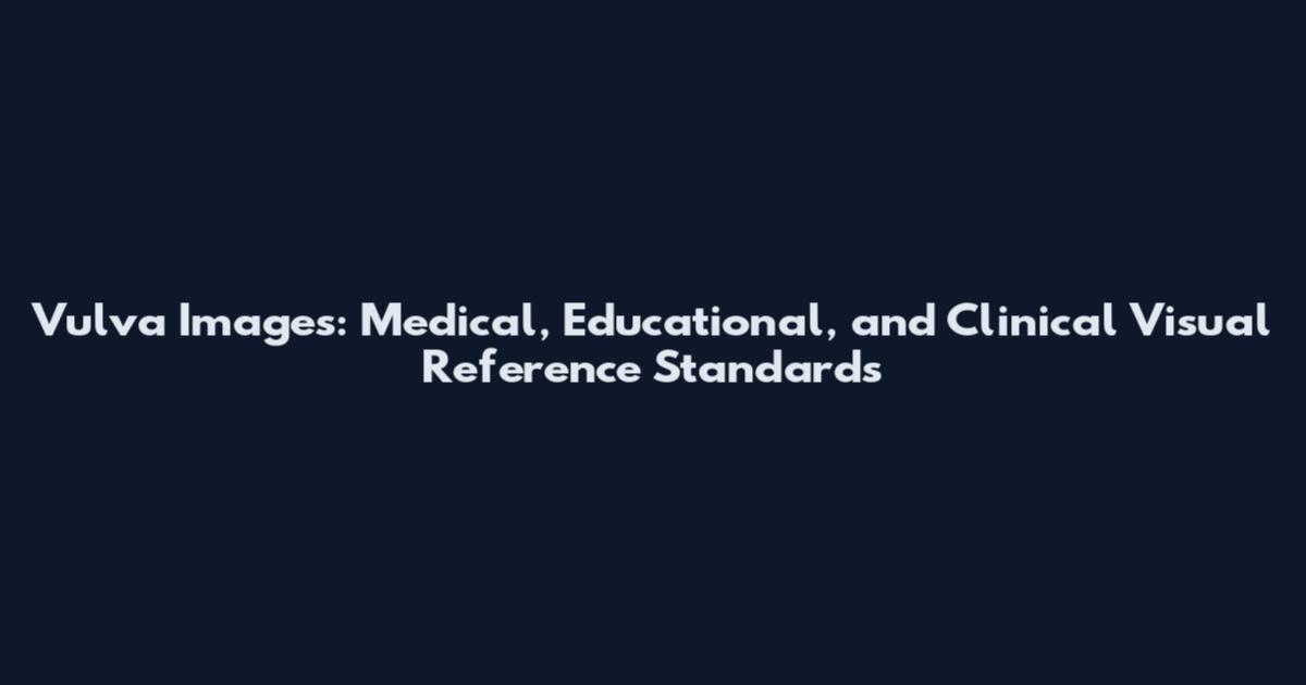 Vulva Images: Medical, Educational, and Clinical Visual Reference Standards