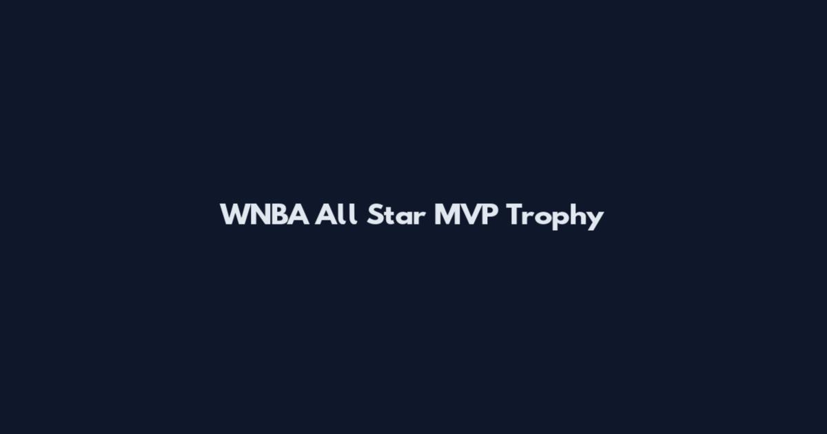 WNBA All Star MVP Trophy