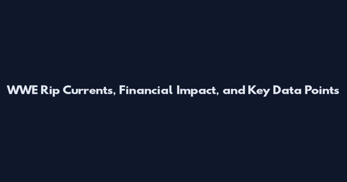 WWE Rip Currents, Financial Impact, and Key Data Points