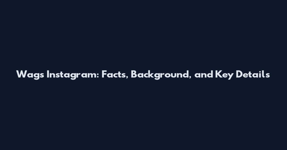 Wags Instagram: Facts, Background, and Key Details