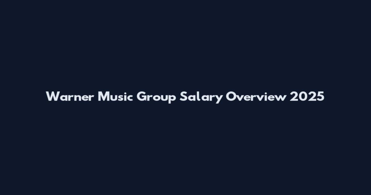 Warner Music Group Salary Overview 2025