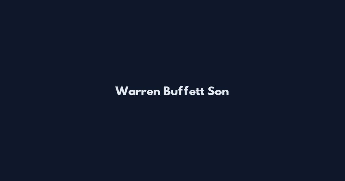 Warren Buffett Son