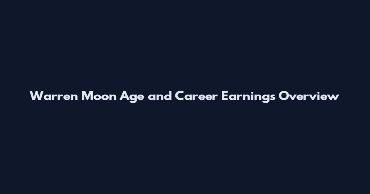 Warren Moon Age and Career Earnings Overview