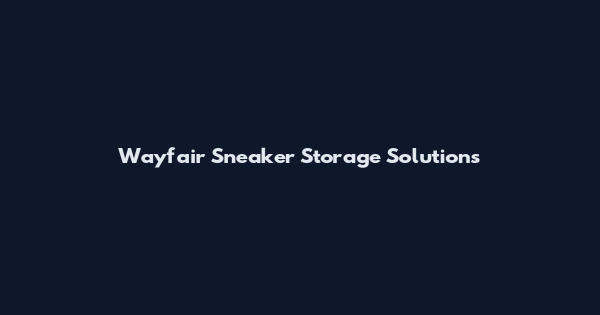 Wayfair Sneaker Storage Solutions