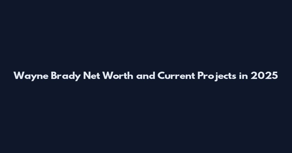 Wayne Brady Net Worth and Current Projects in 2025