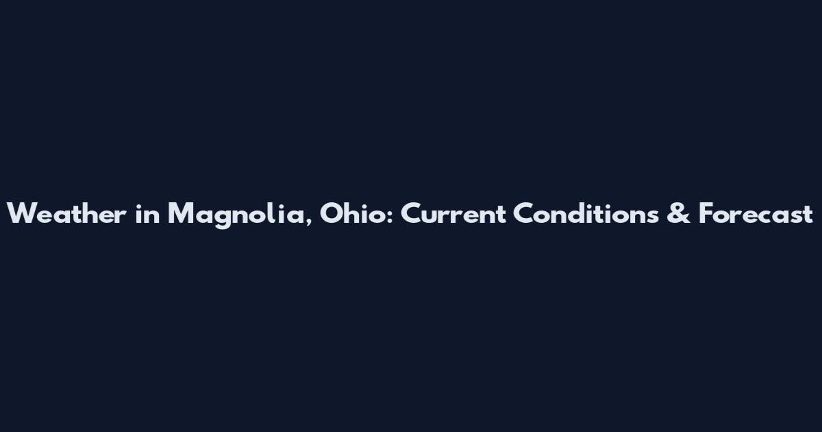 Weather in Magnolia, Ohio: Current Conditions & Forecast