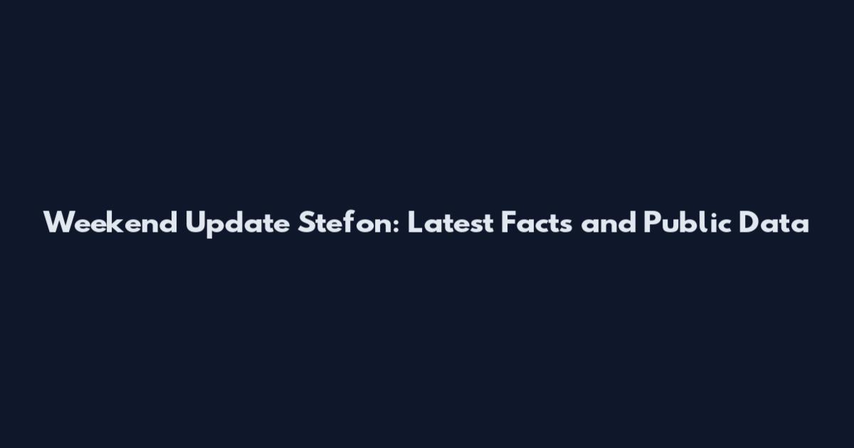 Weekend Update Stefon: Latest Facts and Public Data