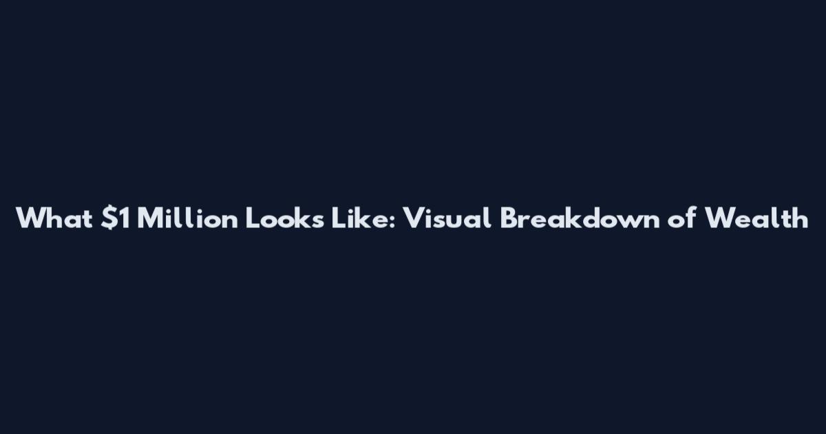 What $1 Million Looks Like: Visual Breakdown of Wealth